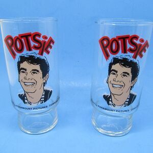 Happy Days Vintage 70's Dr Pepper Drinking Glasses Tumblers Potsie Set of 3